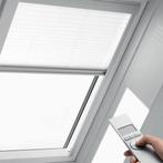 2 VELUX NIEUWE elektrische plisségordijnen FMG 090120 WIT, Ophalen, Wit, Nieuw, 50 tot 100 cm