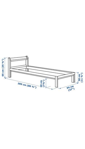 Ikea NEIDEN houten bedframe + houten lattenbodem - afbeelding 4