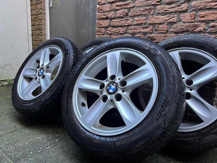 Michelin winterbanden en BMW velgen, Auto-onderdelen, Banden en Velgen, Banden en Velgen, Winterbanden, 16 inch, 205 mm, Gebruikt