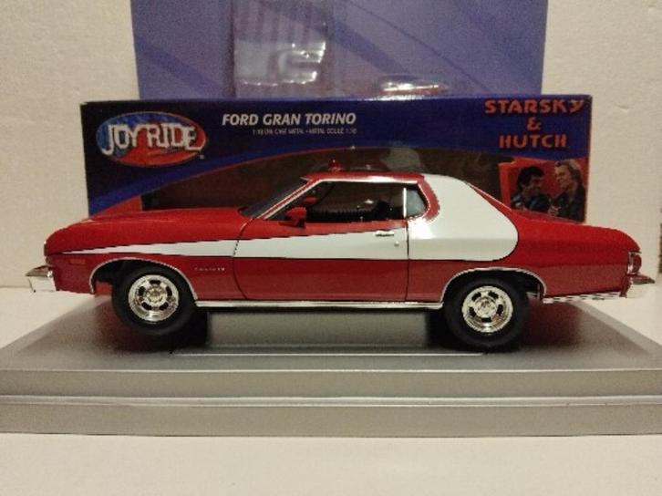 Ford Gran Torino Starsky  Hutch Joy Ride ERTL metal 1:18 KRD, Hobby en Vrije tijd, Modelauto's | 1:18, Zo goed als nieuw, Auto