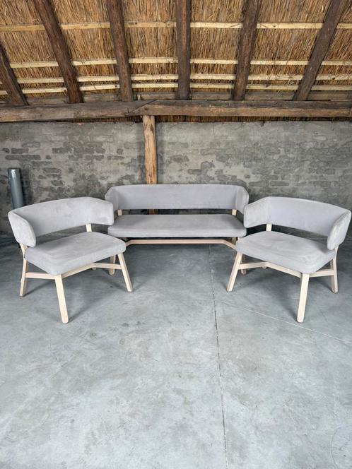 Billiani Croissant design fauteuils en sofa zgan, Huis en Inrichting, Fauteuils, Zo goed als nieuw, Stof, 50 tot 75 cm, Minder dan 75 cm