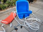 Schommel + baby/peuterschommel blauw kunststof, Kinderen en Baby's, Ophalen, Zo goed als nieuw, Schommel