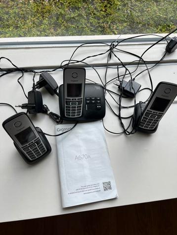 Gigaset A670A Draadloze Telefoon - 3 Handsets beschikbaar voor biedingen