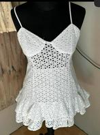 Zara mooi kort zomers jurkje met lace & volant mt 36 ZGAN, Ophalen of Verzenden, Zo goed als nieuw, Maat 36 (S), Boven de knie
