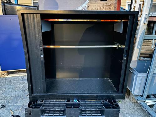 Stalen afsluitbare archiefkast met jaloezie roldeuren, Huis en Inrichting, Kasten | Roldeurkasten en Archiefkasten, Gebruikt, 100 tot 150 cm