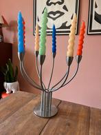 Vintage Ikea Stockholm kandelaar chrome metaal retro, Ophalen, Gebruikt, 25 tot 50 cm, Grijs