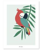 Kinderposter Muurposter Papegaai Groen Lilipinso, Verzenden, Nieuw, Wanddecoratie, Lilipinso