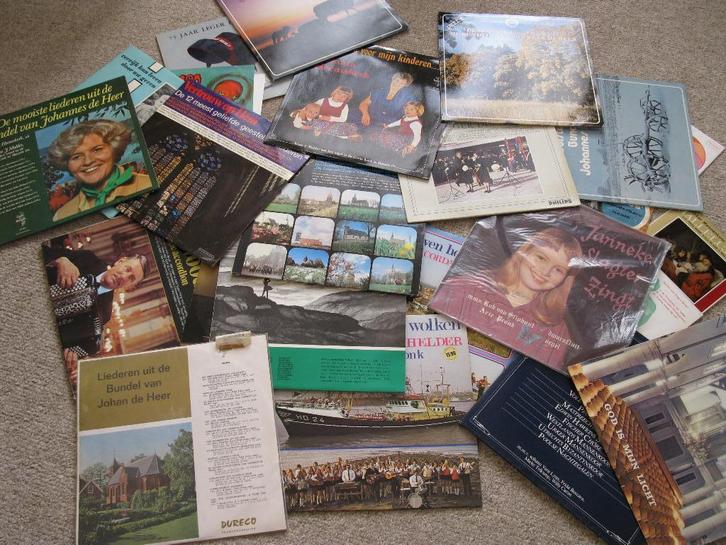 22 Lp's en 4 singeltjes met geestelijke liederen, Cd's en Dvd's, Vinyl | Pop, Gebruikt, 1960 tot 1980, Overige formaten, Ophalen of Verzenden