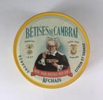 Frans vintage rond blikje van fruit bonbons, Ophalen of Verzenden, Gebruikt, Overige