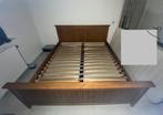 Hout bed, Ophalen, Gebruikt, Bruin, 210 cm