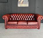 Chesterfield bank, Huis en Inrichting, Banken | Bankstellen, Gebruikt, Doorleefde vintage uitstraling, Driepersoons, Rechte bank