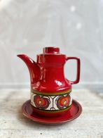 Vintage jaren 60 theepot / koffiepot rood keramiek, Ophalen of Verzenden