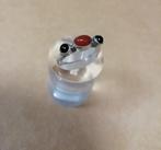 Vintage 925 zilveren ring met Onyx en Koraal, Sieraden, Tassen en Uiterlijk, Ringen, Ophalen of Verzenden, Zo goed als nieuw, 17 tot 18
