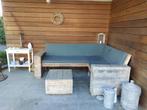 Steigerhouten loungebank, Tuin en Terras, Tuinsets en Loungesets, Ophalen, 5 zitplaatsen, Gebruikt, Bank