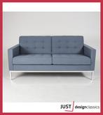 Florence Knoll 2-Zits Sofa Blauw Hallingdal, Niet ingevuld, Zo goed als nieuw, Niet ingevuld, Niet ingevuld