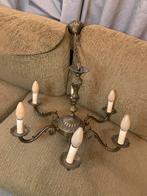 Vintage kroonluchter met 6 armen antiek, Huis en Inrichting, Lampen | Kroonluchters, Ophalen of Verzenden, Gebruikt, Metaal