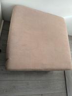 Hocker / Poef Beige Stof – 80x40 cm – Multifunctioneel, Huis en Inrichting, Vierkant, Zo goed als nieuw, Stof, 75 tot 100 cm