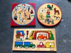 Vintage Simplex Toys Houten Puzzels - Set van 3, Ophalen of Verzenden