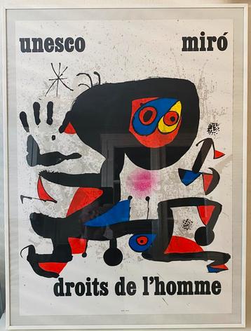 Miro tentoonstellings affiche Unesco 65 x 80 cm beschikbaar voor biedingen