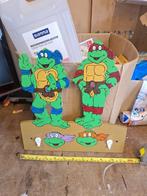 Vintage Ninja Turtles houten kapstokje met figuren jaren 80, Ophalen of Verzenden, Gebruikt
