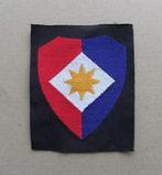 embleem zwart  - Staf 1e Legerkorps, Verzamelen, Ophalen of Verzenden, Marechaussee, Nederland, Embleem of Badge