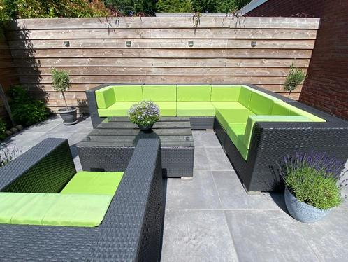 Tuinset, Tuin en Terras, Tuinsets en Loungesets, Gebruikt, Loungeset, Overige materialen, 6 zitplaatsen, Bank, Bijzettafel, Stoel