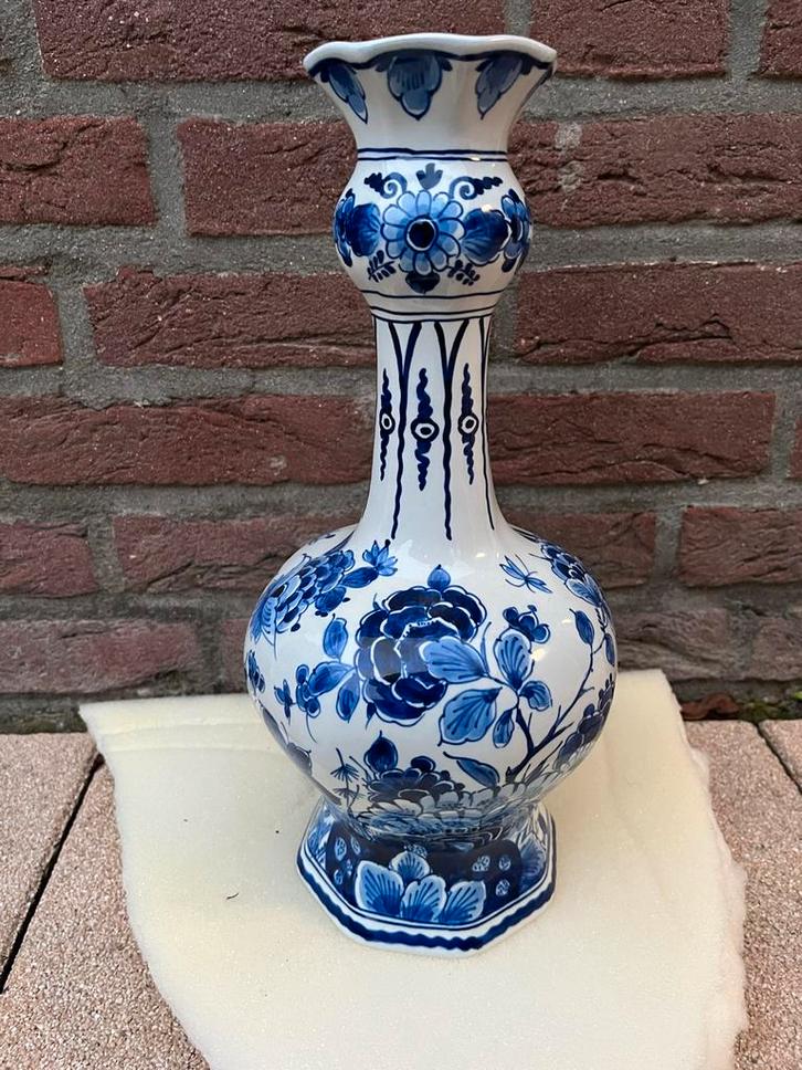Delfts Blauw Vaas - Porceleyne Fles, Antiek en Kunst, Antiek | Vazen, Ophalen of Verzenden