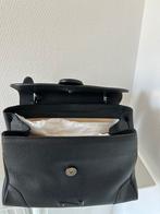 Zwarte leren handtas Nathan, Ophalen of Verzenden, Zo goed als nieuw, Zwart, Handtas