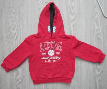 Rode Hoodie, Harlem Basketball Print (Maat 104 cm, EU 104) beschikbaar voor biedingen
