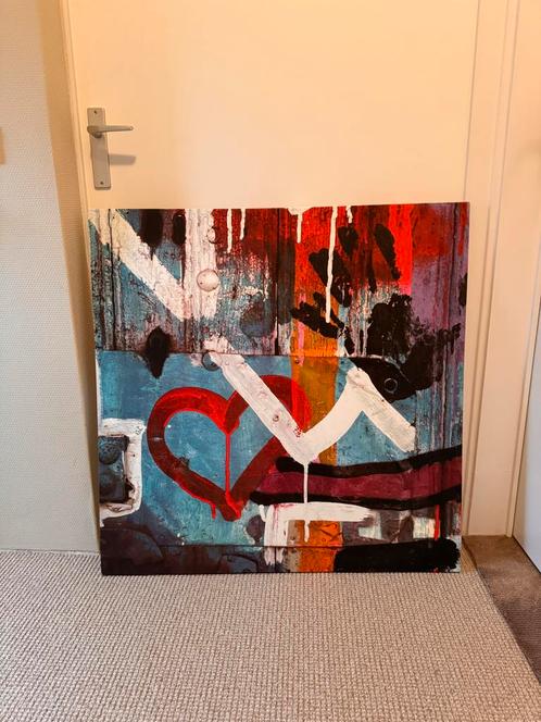 Abstract Schilderij - Kleurrijk en Modern Kunstwerk, Antiek en Kunst, Kunst | Schilderijen | Abstract, Ophalen
