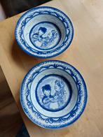 2 diepe Delfts Blond borden. Soep/pasta borden., Antiek en Kunst, Ophalen of Verzenden