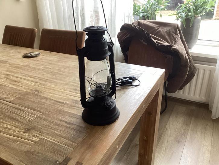 Zwarte olielamp, Huis en Inrichting, Lampen | Tafellampen, Minder dan 50 cm, Ophalen of Verzenden