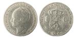 Curaçao - Wilhelmina 1 gulden 1944 zilver (2) - zilverprijs, 1 gulden, Verzenden, Zilver, Koningin Wilhelmina