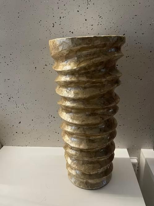 Luxe decoratieve vaas met parelmoer glans – uniek, Huis en Inrichting, Woonaccessoires | Vazen, Ophalen, Overige materialen, Overige kleuren