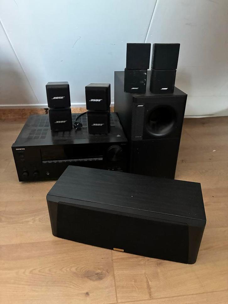 Complete Surround Set: Onkyo, Jamo & Bose, Audio, Tv en Foto, Luidsprekers, Gebruikt, Complete surroundset, 120 watt of meer, Ophalen