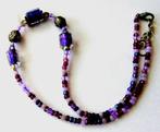 Prachtige Vintage Aurora Borealis regenboog glas kralen kett, Sieraden, Tassen en Uiterlijk, Kettingen, Verzenden, Zo goed als nieuw
