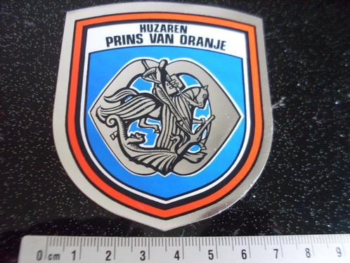 2x folie sticker huzaren prins van oranje logo embleem leger, Verzamelen, Stickers, Zo goed als nieuw, Bedrijf of Vereniging, Verzenden