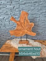 Houten ornament op plateau landelijk stoer, Huis en Inrichting, Woonaccessoires | Overige, Ophalen of Verzenden, Zo goed als nieuw