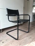 Buisframe stoel zwart tuigleer. Mart Stam Marcel Breuer B34, Gebruikt, Leer, Eén, Zwart