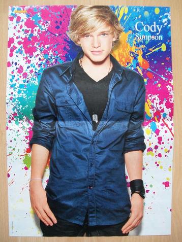 Poster sticker artikel handtekening kaartje Cody Simpson beschikbaar voor biedingen