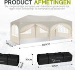 Partytent beige 6 x 3, Tuin en Terras, Partytenten, Verzenden, Partytent, Minder dan 4 meter, Nieuw