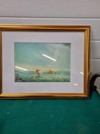Schilderij tekening man met paard, Ophalen of Verzenden
