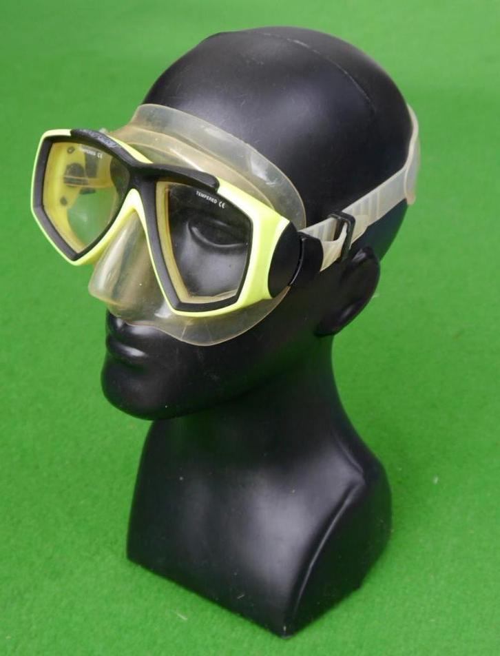 Duikmasker/Duikbril - Aqua Seagull- Zwart/geel, Watersport en Boten, Snorkelen, Gebruikt, Snorkelmasker, Ophalen of Verzenden