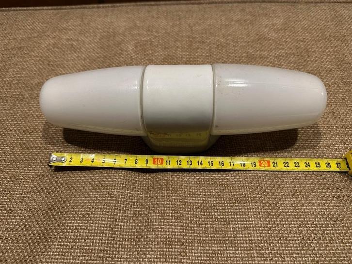 Wit badkamerlampje retro, Huis en Inrichting, Lampen | Wandlampen, Gebruikt, Overige materialen, Ophalen of Verzenden