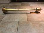 Antieke scheepshoorn op houten voet, Antiek en Kunst, Ophalen