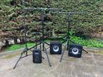 3 st INNOX luidsprekerstatief + 3 boxen, Ophalen, Gebruikt, Front, Rear of Stereo speakers, Overige merken