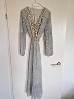 Ibiza style jurk met glitter en franjes, Kleding | Dames, Jurken, Nieuw, Beige, Maat 42/44 (L), Ophalen of Verzenden