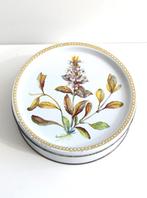 Mooi oud koekblik met botanische decoratie in goede staat, Antiek en Kunst, Ophalen of Verzenden