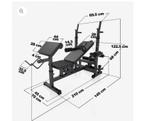 Gloednieuwe Bench Press, Squat Rack & 100kg Gewichten Set, Sport en Fitness, Ophalen, Krachtstation, Metaal, Armen