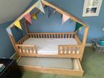 Peuterbed bedhuisje met lade, Kinderen en Baby's, Kinderkamer | Bedden, Ophalen, 70 tot 85 cm, Zo goed als nieuw, Lattenbodem